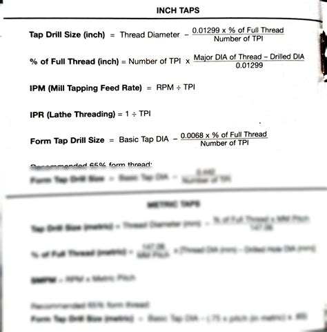 cnc machine threading calculation|threading formula.